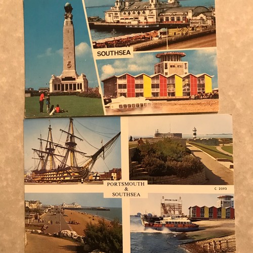 Ferry boats southsea postcard - boats,
