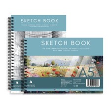 A5 Artist Sketch Book - Premium Artist Drawing Spiral 180gsm Pages Single Book