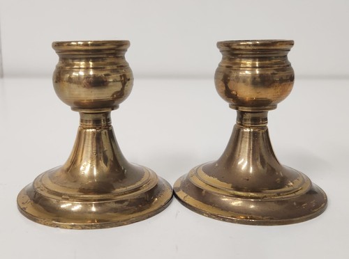 Pair small vintage brass - of,