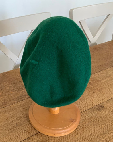 Green wool beret - green,