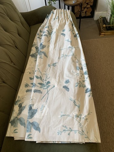 Next turquoise floral - turquoise, lined