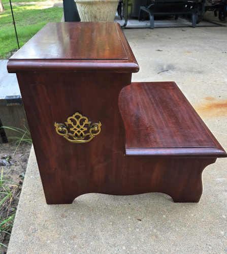 Vtg wood bed steps library - wood,