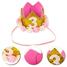  Crown Headband Child Baby Birthday Tiara for Girls Natural Celebration