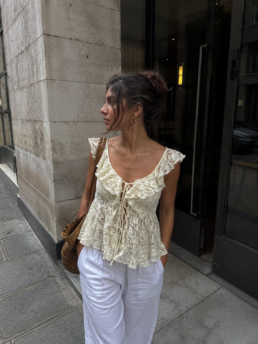 Zara light yellow semi sheer - yellow,