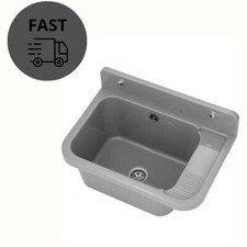 Basin Sink Laundry Utility Industrial Garage Garden Grey Outdoor Indoor Basin UK