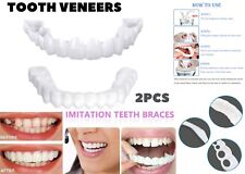 Smile Snap On False Teeth Upper & Lower Dental Veneers Dentures Tooth Cover Kit