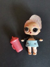 LOL Surprise Doll Winter Disco Glitter Eyes Clear Pony Tail Hair and Bottle