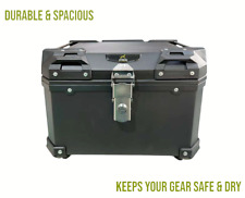 45L Waterproof Motorcycle Top Box - Black Rear Luggage Carrier and Tool Storage