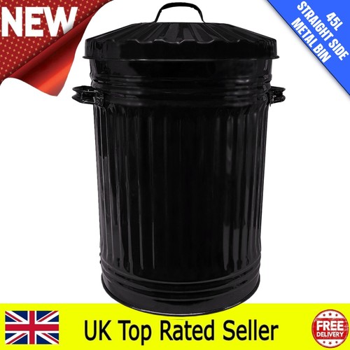 Metal bin waste dustbin pet - metal,
