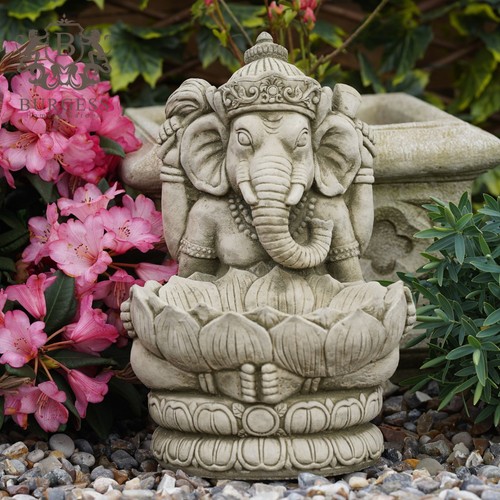 Stone ganesh birdfeeder - ganesh,