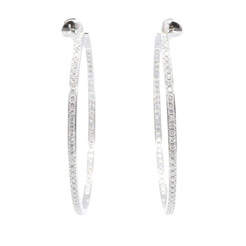 Cartier hoop diamond - cartier, pierced