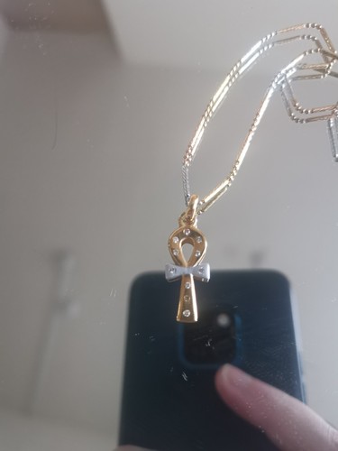 Ankh pendant white - white, and