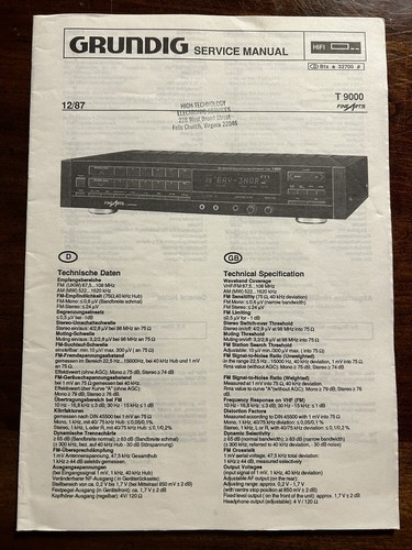 Grundig t9000 9000 - grundig, t-9000