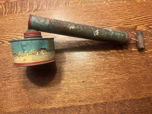 Antique hand painted garden - antique,