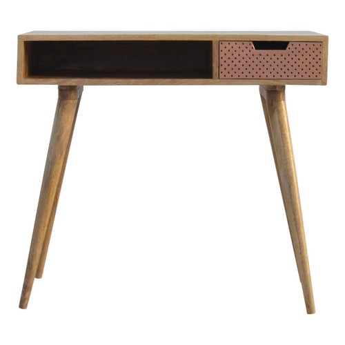 Oak toned contemporary copper - toned,
