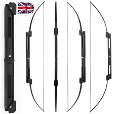 58" Archery Folding Bow 35lbs Straight Recurve Bow Longbow Portable Hunting R/LH