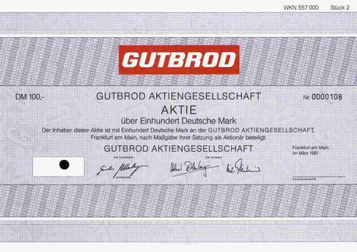 Gutbrod 1991 frankfurt bremen - 1991,