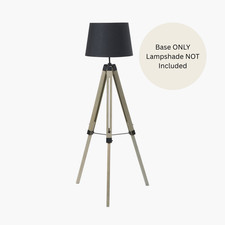 Wooden Floor Lamp with Tripod
