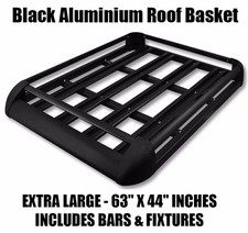 160cm Universal Aluminum Car Roof Rack Basket Cargo Luggage Carrier Bar BLACK