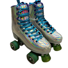 Impala Quad Roller Skates Holographic Women’s Size 7 Shiny Retro Style