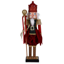 Wood Look Christmas Nutcracker Soldier Xmas Traditional Ornament Height 38cm