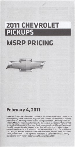 2011 chevrolet pickup price - 2011,