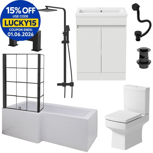 Complete bathroom suite black - complete,
