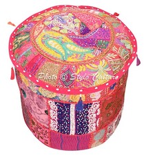 New Indian Patchwork Pouf
