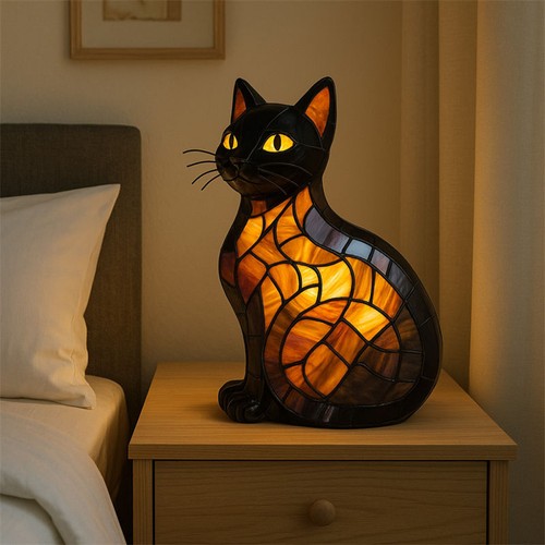 New cat lamp retro - new,