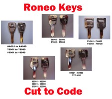 Replacement Roneo Keys Cut to Code Filing Cabinets Lockers & Desks FREE P&P