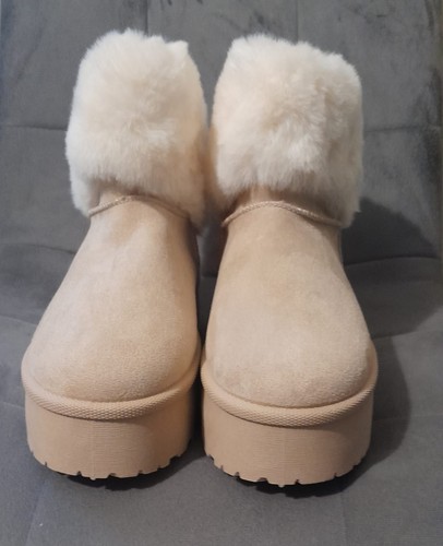 Ladies cream fluffy ankle - ladies,