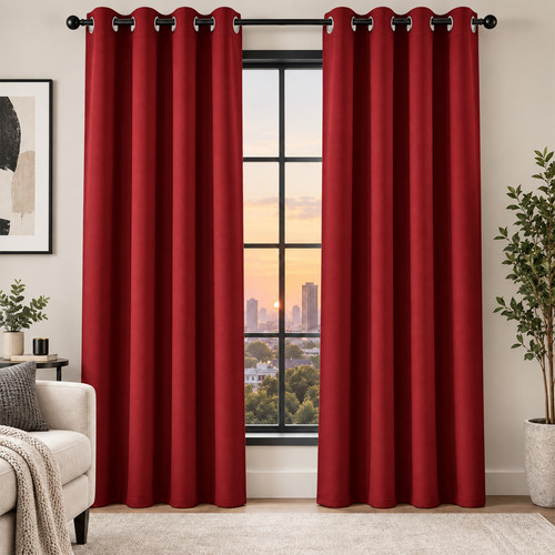 2pcs blackout curtains eyelet - 2pcs,