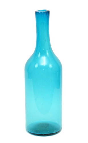 Handblown turquoise demijohn - handblown,