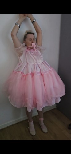 Adult baby pansy satin sissy - adult,
