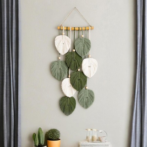 Macrame wall hanging leaves - macrame,