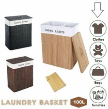 Laundry Hamper Bamboo Basket