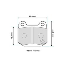 Ferodo DS1.11 Brake Pads For AP Racing CP5111 / Rear OE Caliper (Competition)