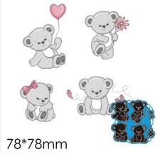Bear Metal Cutting Dies Animal Decoration Scrapbook Craft Blade Punch Stencils