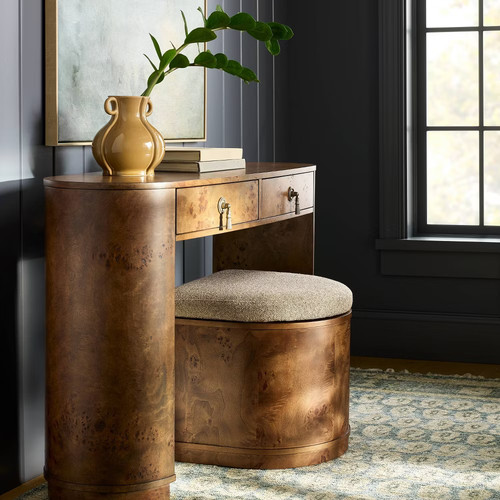 Burled wood upholstered - burled,