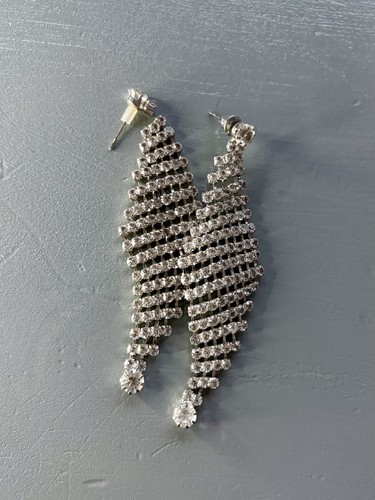 Silver diamond shape - silver,