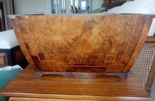 Victorian burr walnut sewing - walnut,