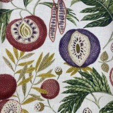 Sanderson Jackfruit Fig/ Olive Curtain Fabric, Material 100% Cotton, 139cm width