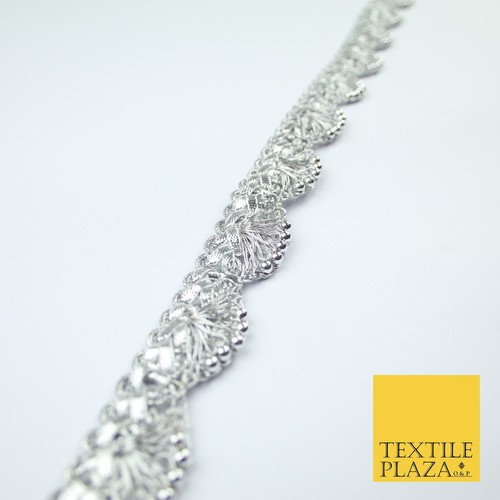 Chrome pearl beaded swag - chrome,