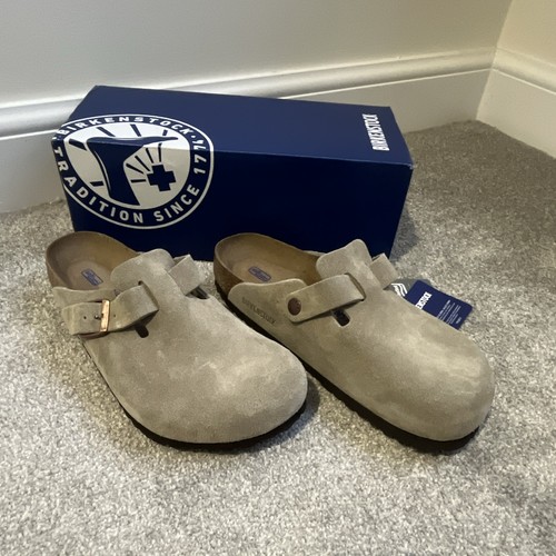 Birkenstock boston taupe suede - boston,