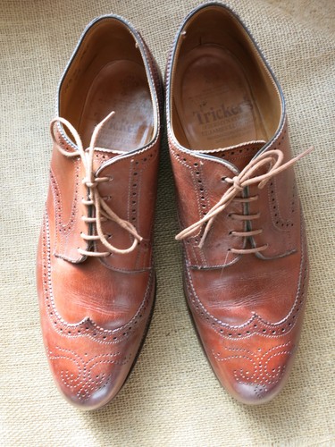 Trickers tan brown brogue - tan,