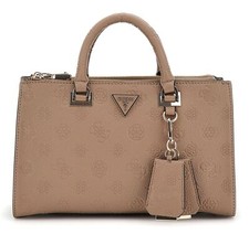 GUESS handbag Cresidia Status Satchel Dark Taupe