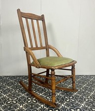 Victorian Oak Rocking Chair, Antique Wooden Furniture, Period Home, Interior