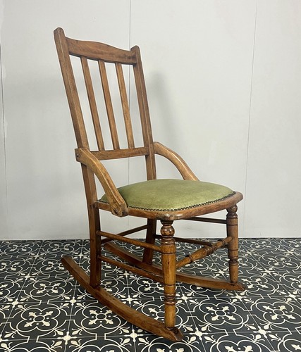 Victorian oak rocking chair - victorian,