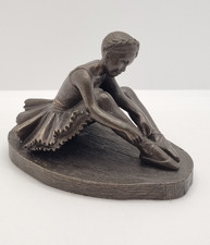 P Parsons Ballerina Figure Ballet Girl Art Deco Bronze Resin Sculpture Rare VGC