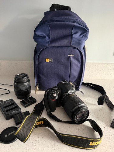 Nikon d3100 dslr - twin, lens